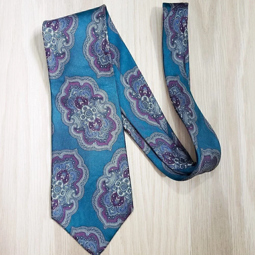 Stafford Blue & Purple Paisley Tie